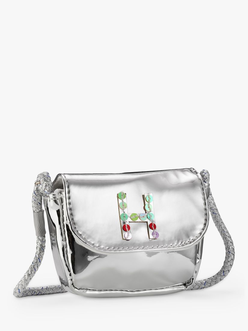 Stych Kids' Initial Metallic Cross Body Bag, H, One Size