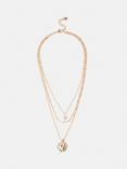 Mint Velvet Triple Layered Necklace, Gold