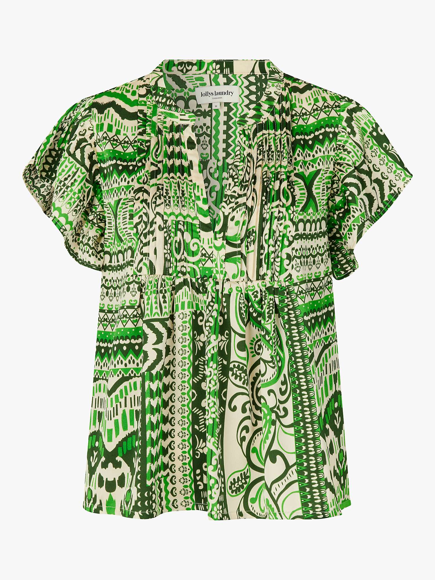 Buy Lollys Laundry Isabel Abstract Print Top, Green/Multi Online at johnlewis.com