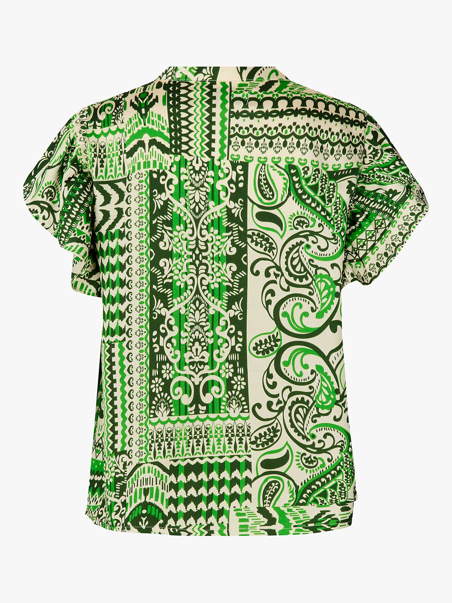 Buy Lollys Laundry Isabel Abstract Print Top, Green/Multi Online at johnlewis.com