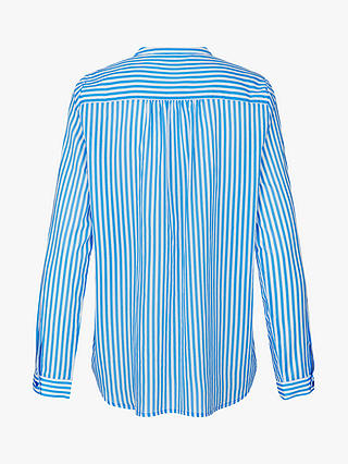 Lollys Laundry Lux Organic Cotton Striped Shirt, Blue/White