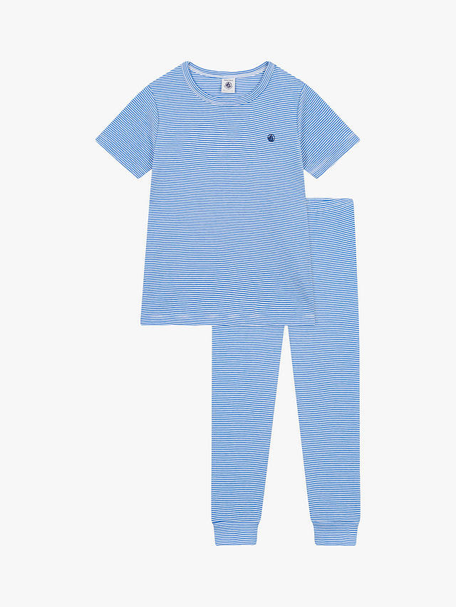 Petit Bateau Kids' Stripy Pyjamas, Delphinium
