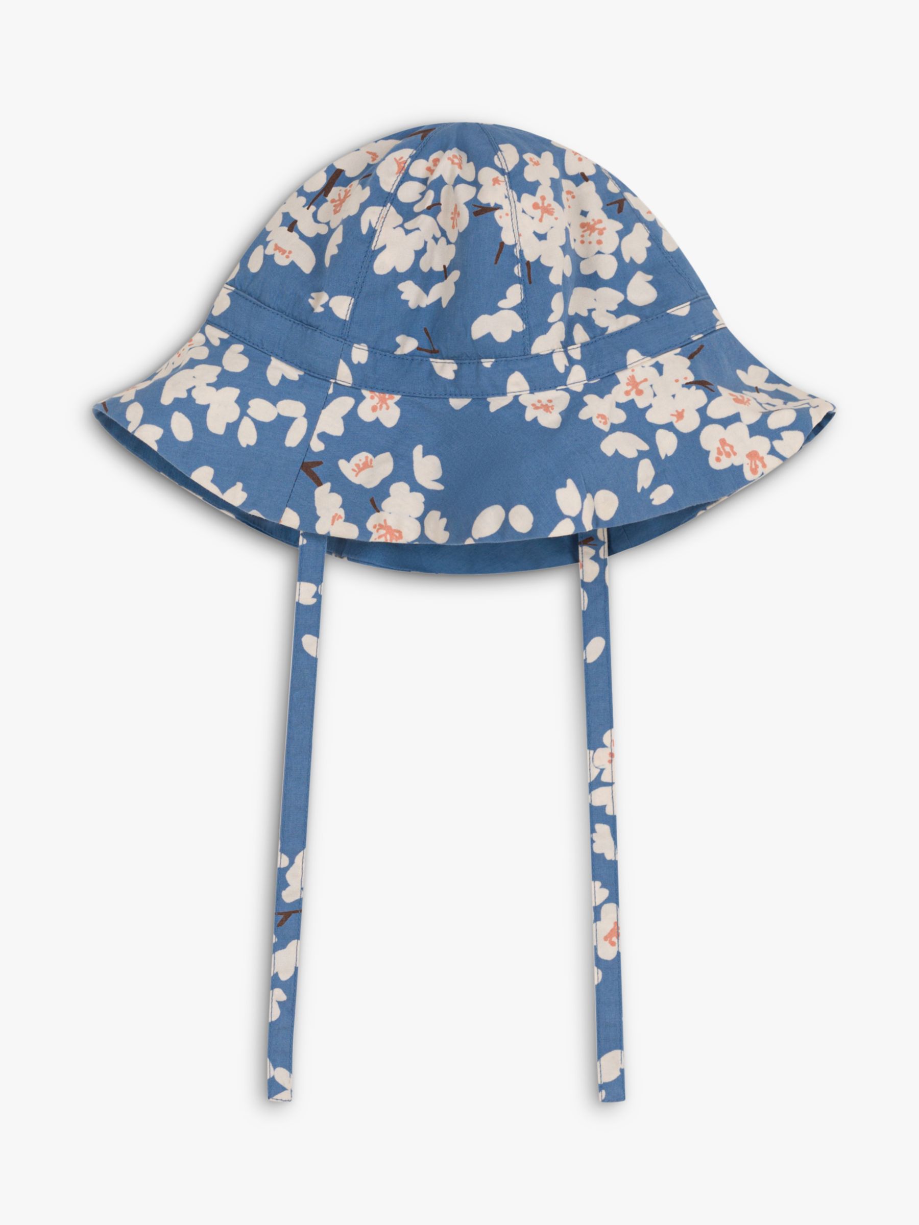 Petit Bateau Baby Floral Print Bucket Hat, Beach/Multi, 24M