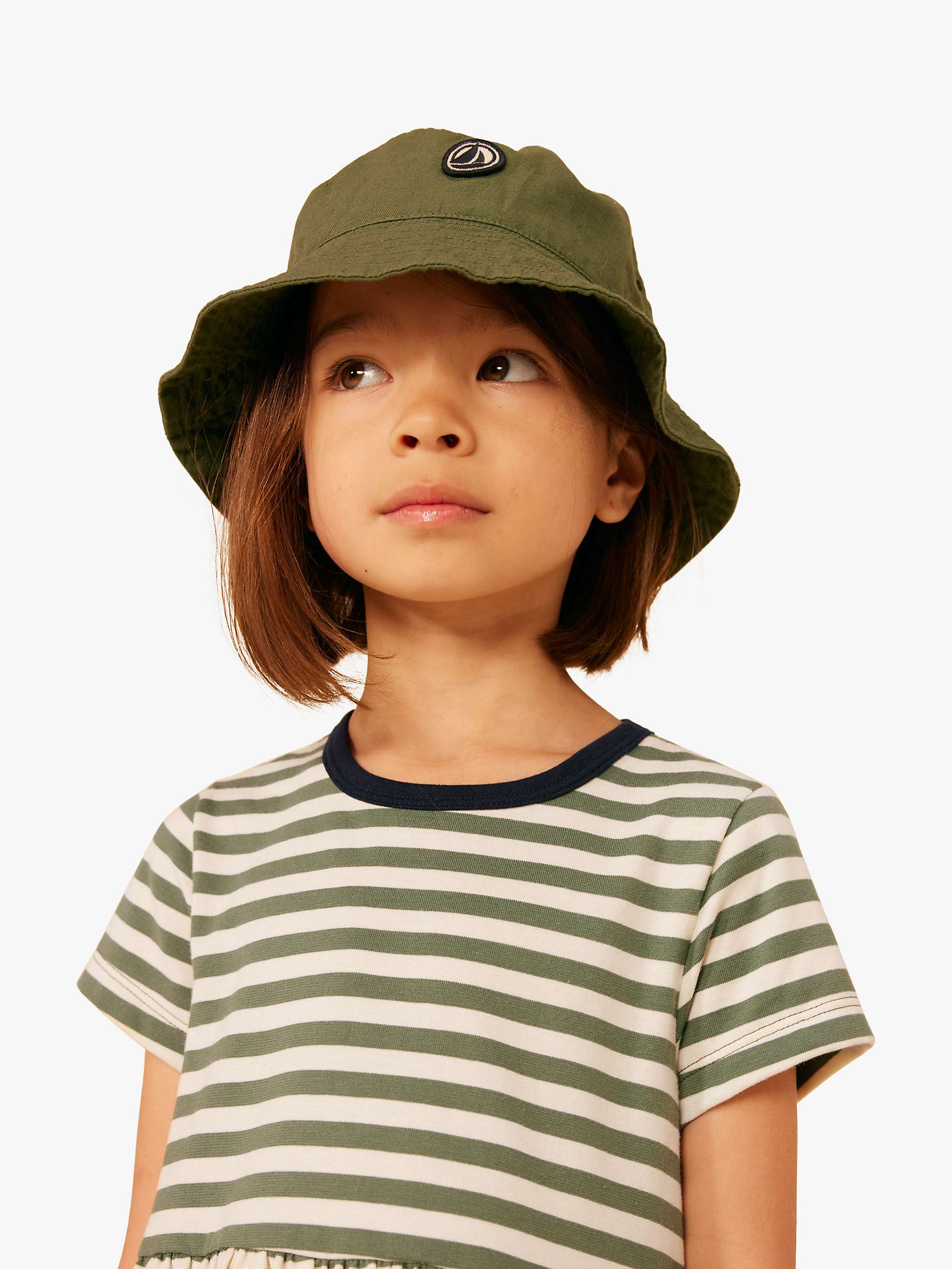 Buy Petit Bateau Kids' Logo Solid Bucket Hat Online at johnlewis.com