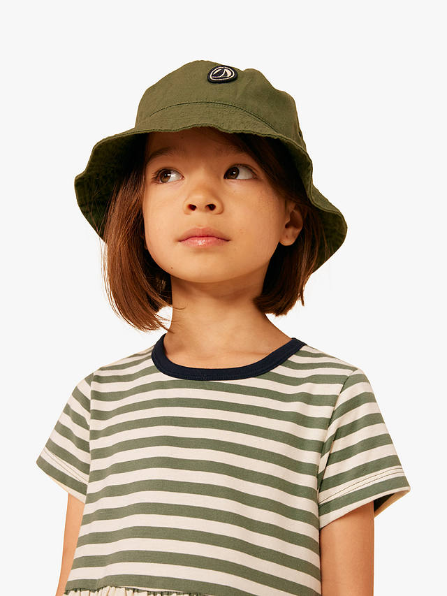 Petit Bateau Kids' Logo Solid Bucket Hat, Croco