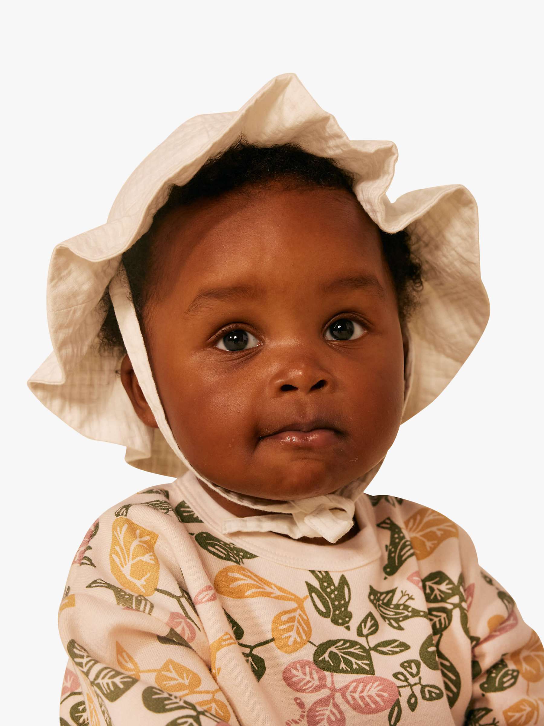 Buy Petit Bateau Baby Textured Floppy Hat, Marshmallow Online at johnlewis.com