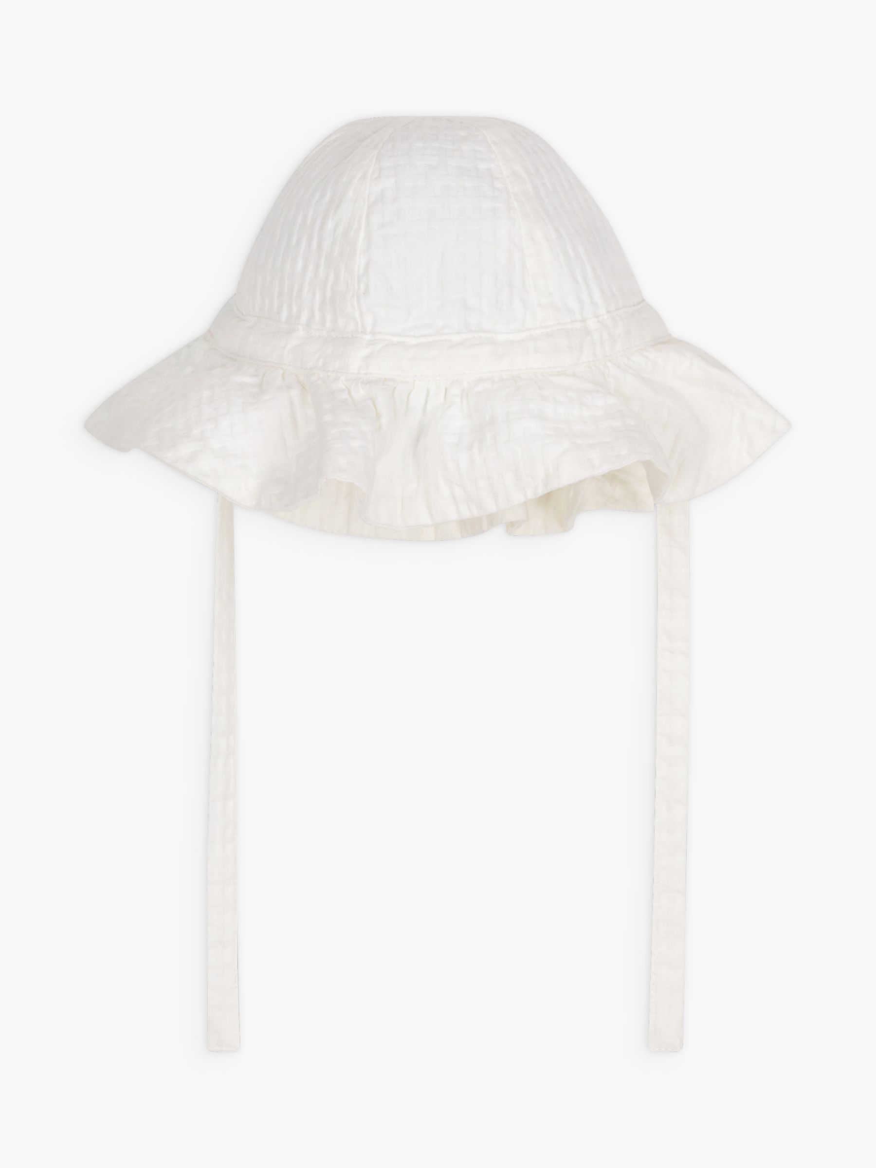 Petit Bateau Baby Textured Floppy Hat, Marshmallow, 12-18M