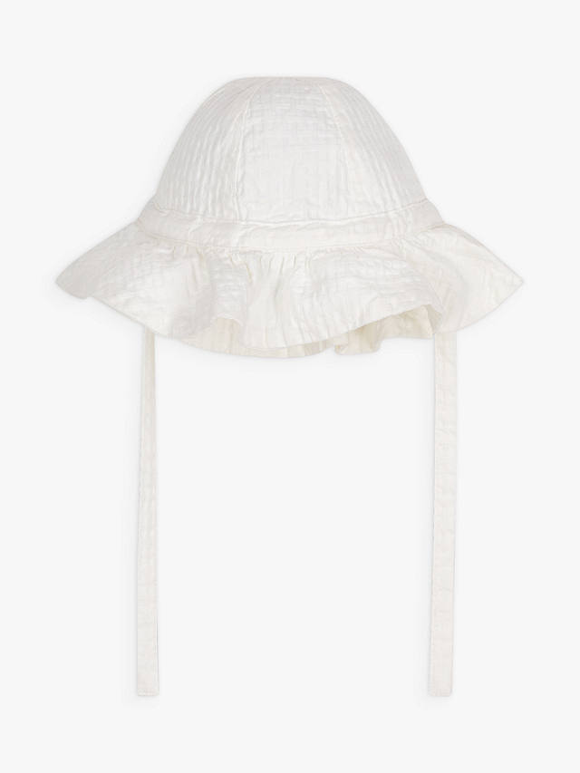 Petit Bateau Baby Textured Floppy Hat, Marshmallow