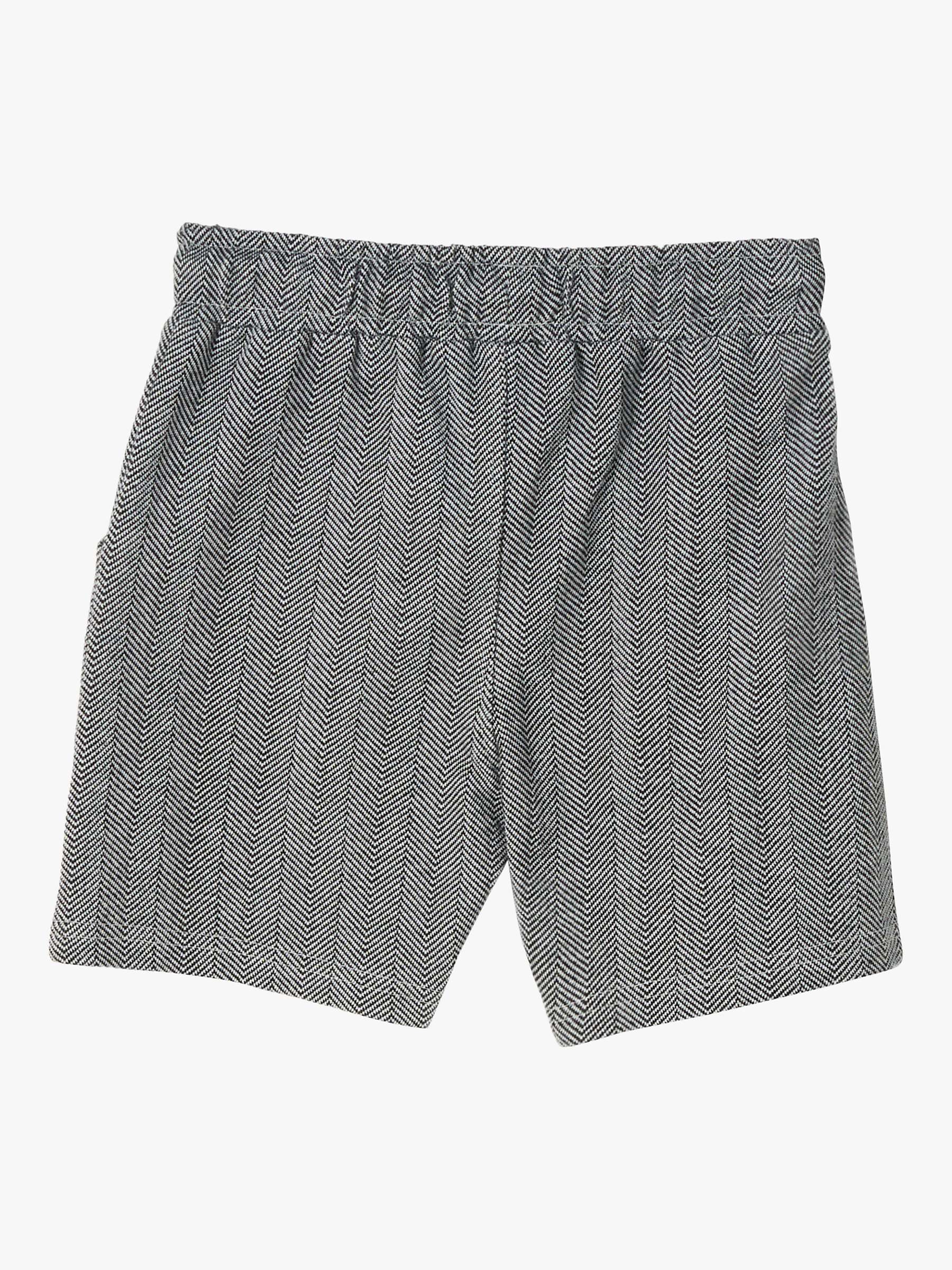 Buy Angel & Rocket Kids' Herringbone Jersey Shorts, Grey Online at johnlewis.com