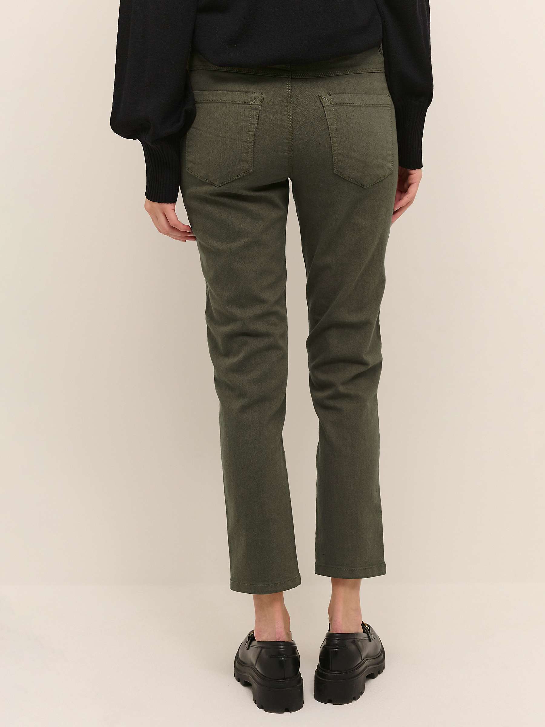 Buy KAFFE Zelina Cotton Blend 7/8 Jeans, Grape Leaf Online at johnlewis.com