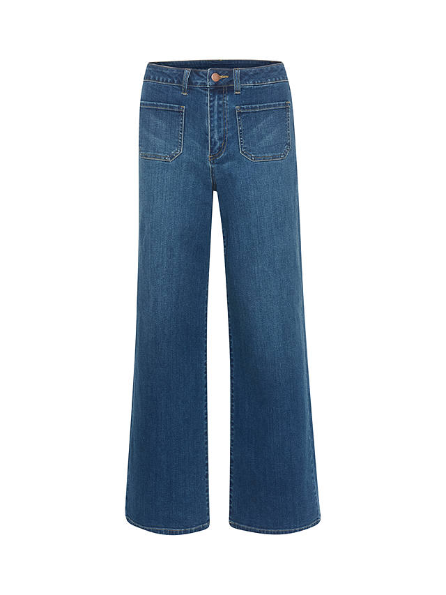 KAFFE Karla Flared Jeans, Medium Blue Denim