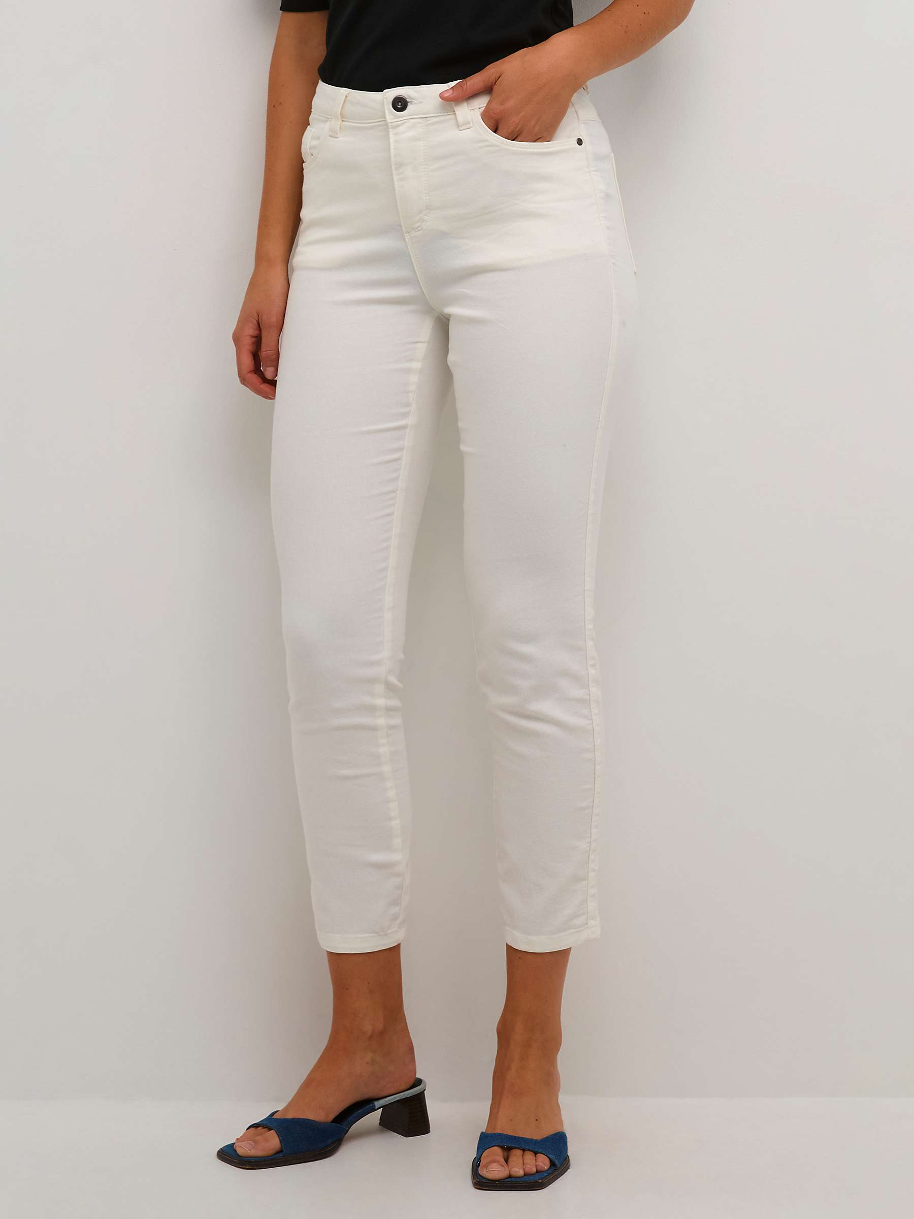 Buy KAFFE Zelina 7/8 Jeans, Chalk Online at johnlewis.com