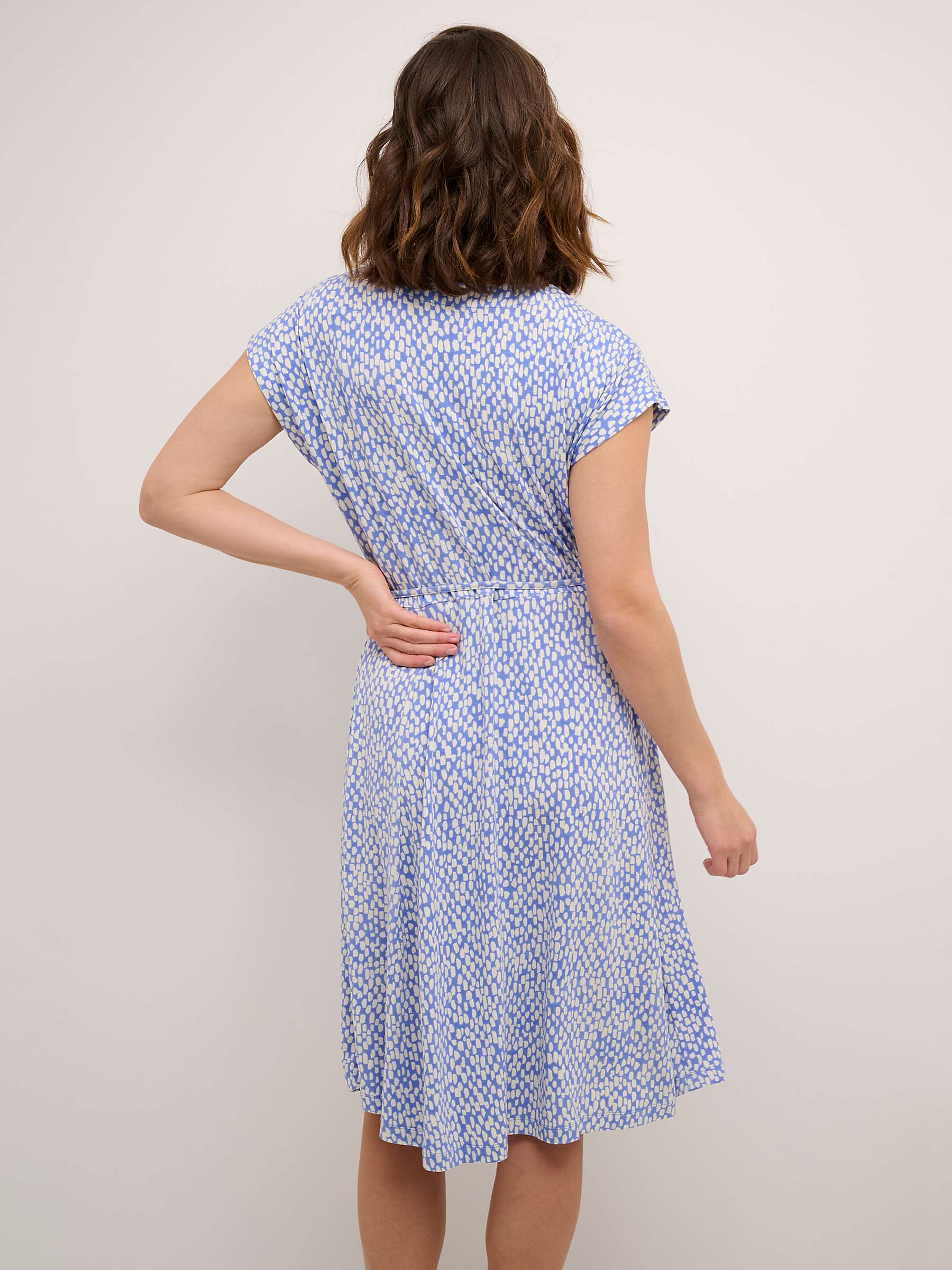 Buy KAFFE Bella Jersey Dress, Ultramatine/Gray Online at johnlewis.com