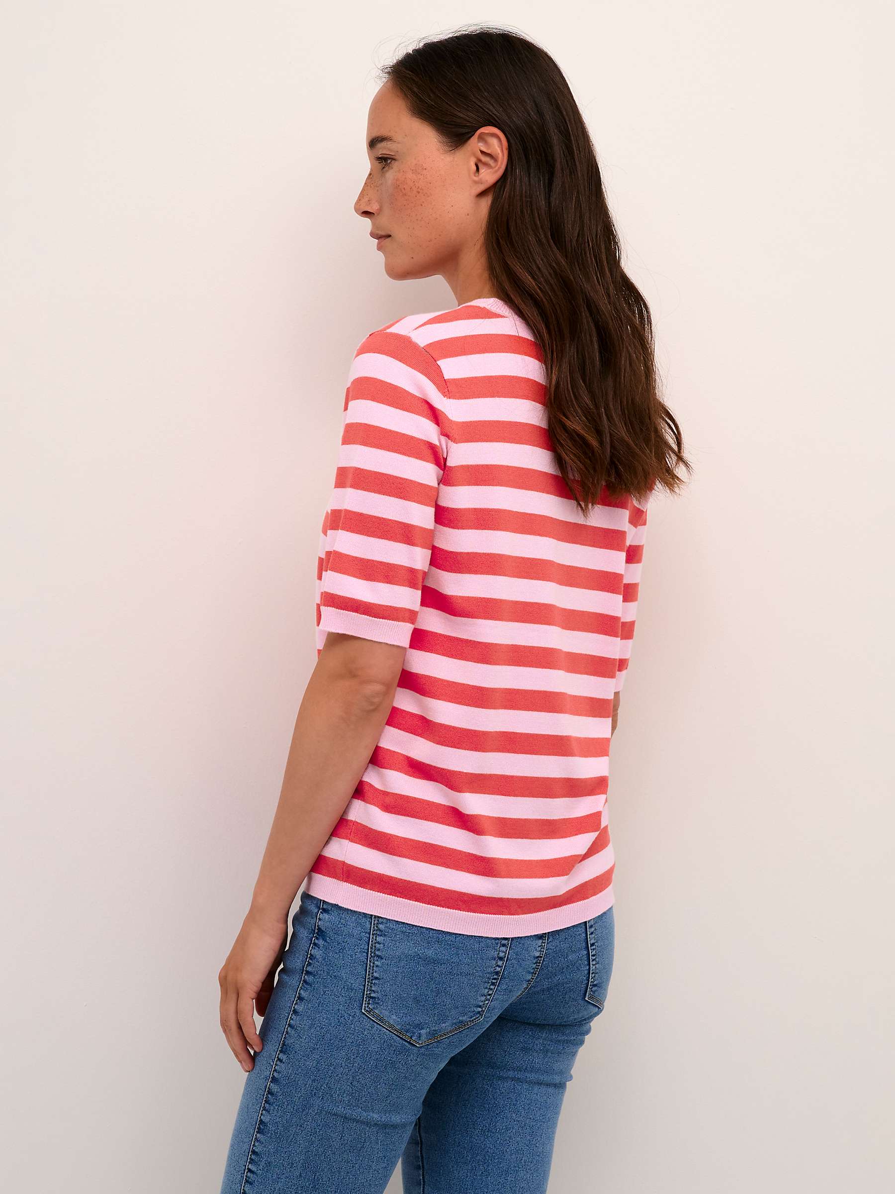 Buy KAFFE Lizza Stripe Round Neck Jumper Online at johnlewis.com