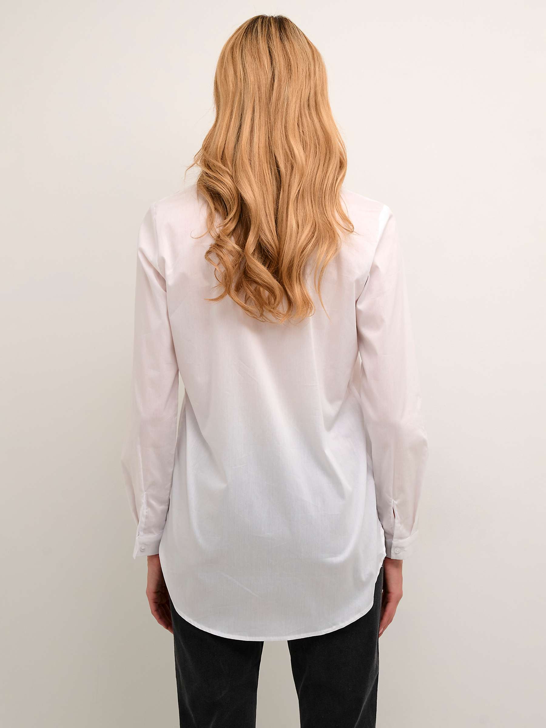 Buy KAFFE Nicole Shirt, Optical White Online at johnlewis.com