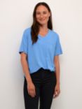 KAFFE Frida V-Neck T-Shirt, Ultramarine
