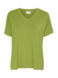 KAFFE Frida V-Neck T-Shirt, Calla Green