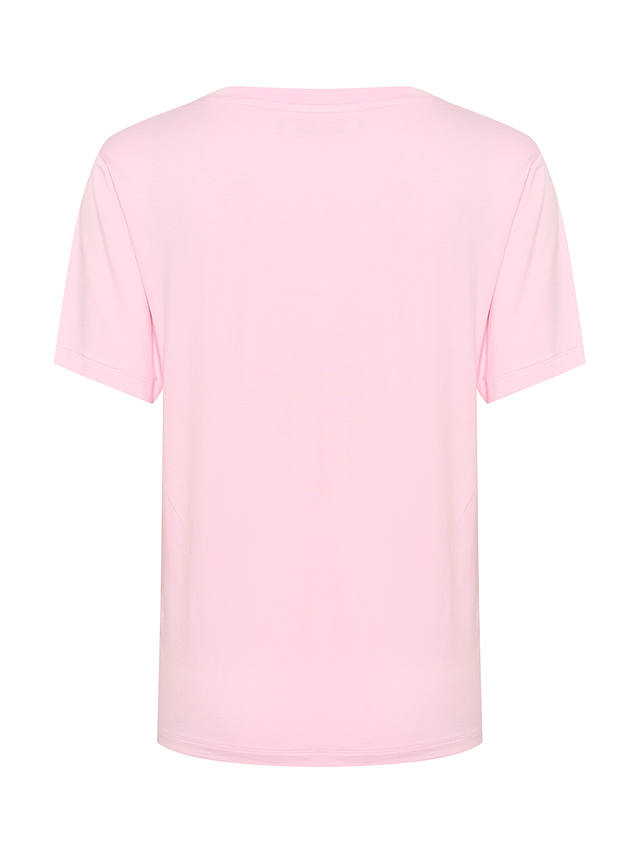 KAFFE Frida V-Neck T-Shirt, Pink Mist