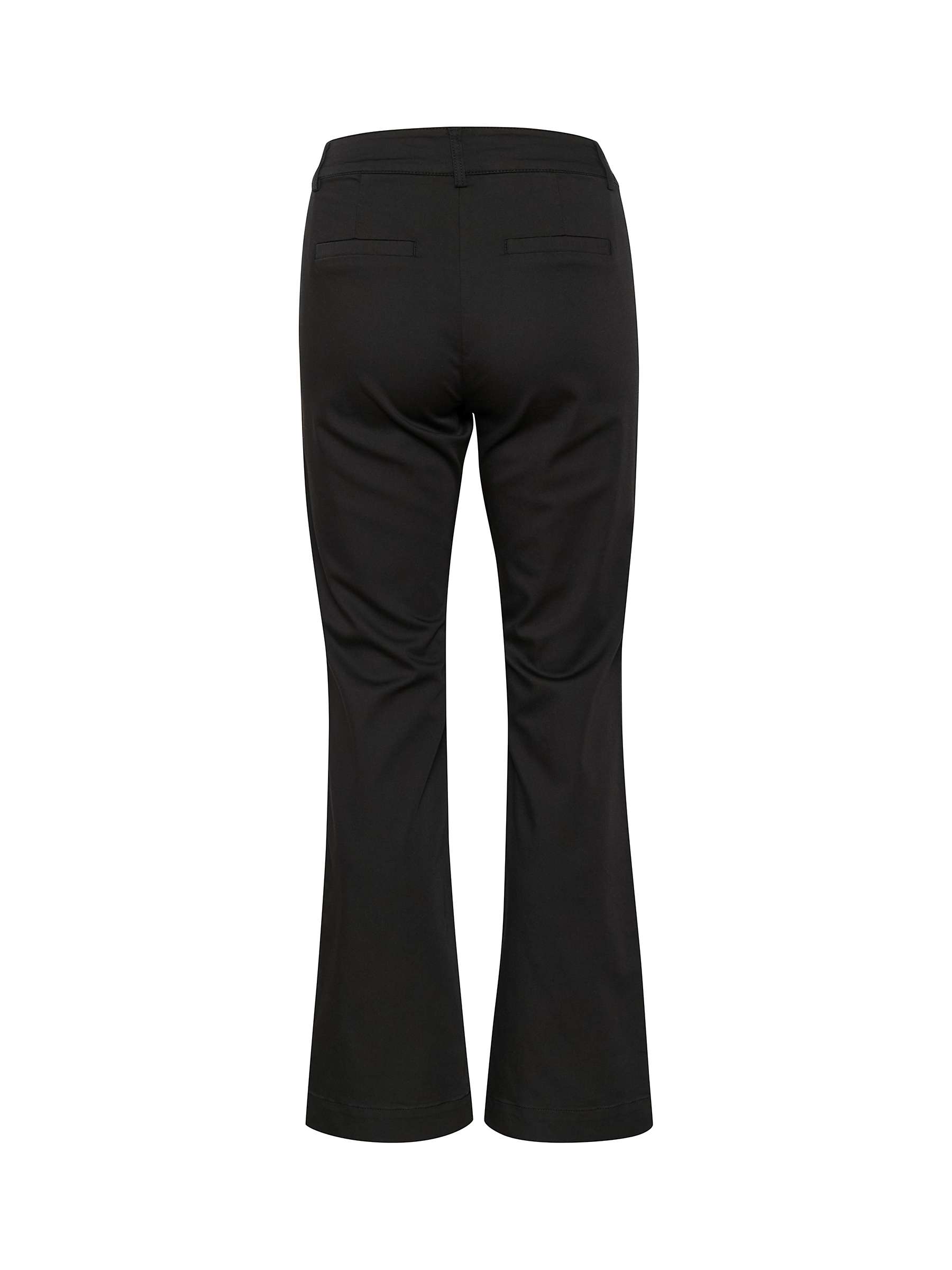Buy KAFFE Lea Flared Chino Trousers, Deep Black Online at johnlewis.com