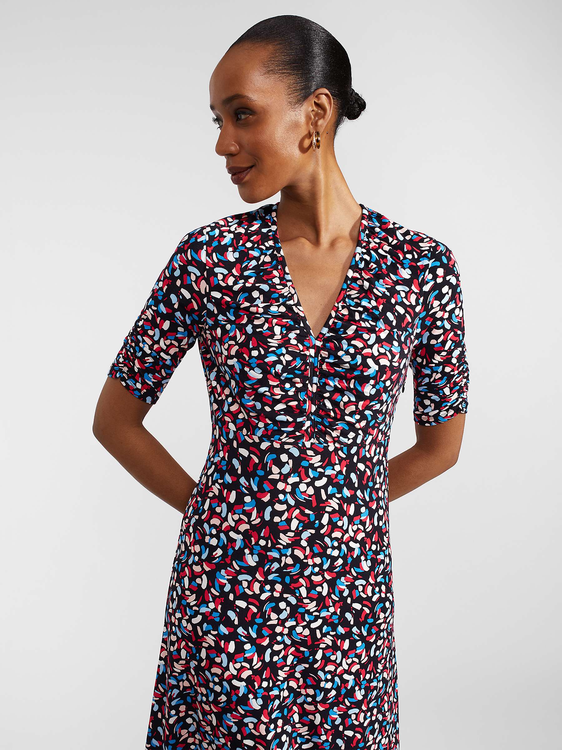 Buy Hobba Anela V-neck Midi Dress, Multi Online at johnlewis.com