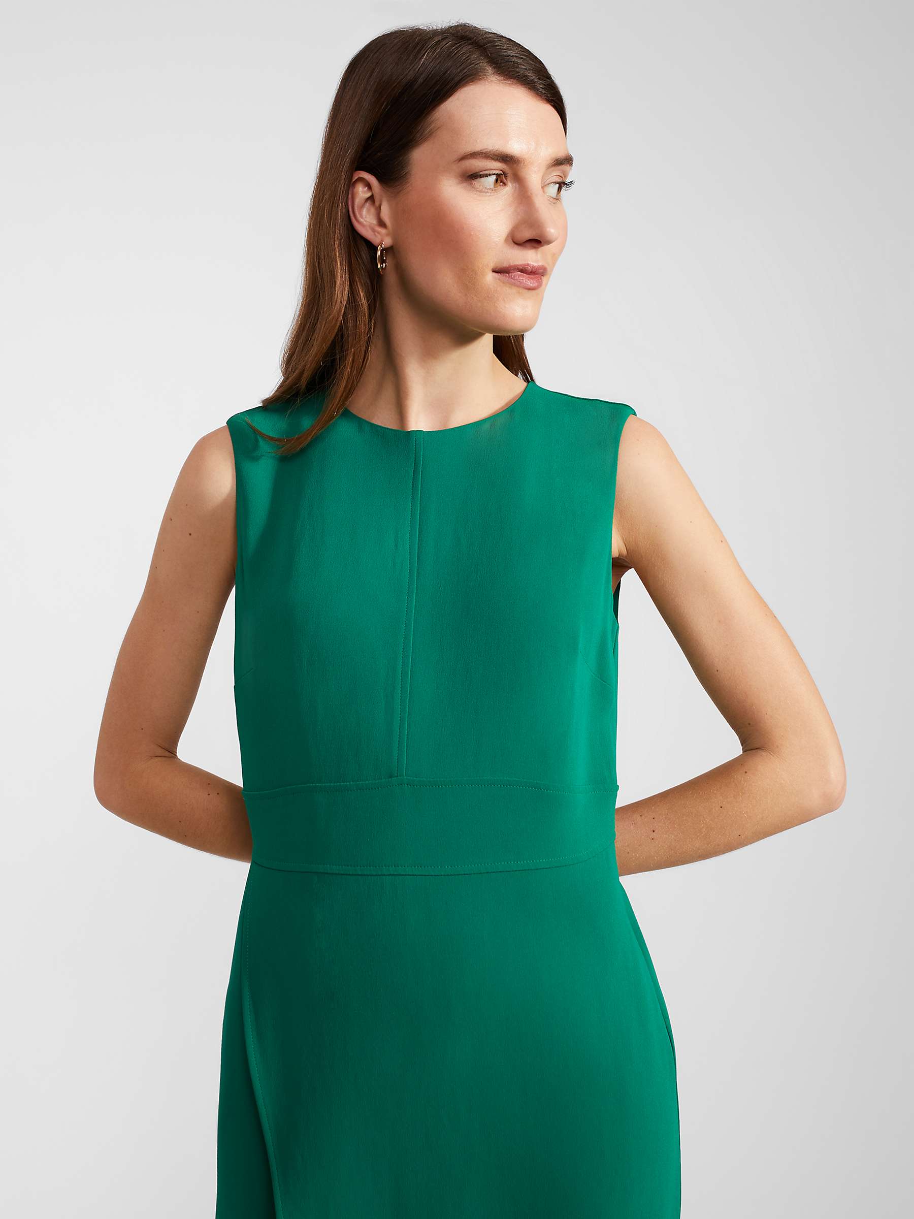 Buy Hobbs Petite Maura Knee Length Dress, Malachite Green Online at johnlewis.com