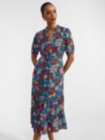 Hobbs Sia Botanical Print Midi Dress, Multi
