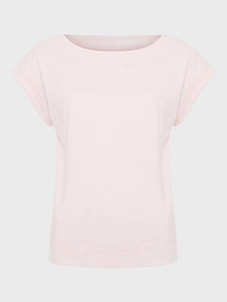 Hobbs Alycia Cotton Slub T-shirt, Pale Pink