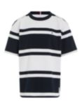 Tommy Hilfiger Kids' Stripe Rugby T-Shirt, White Base