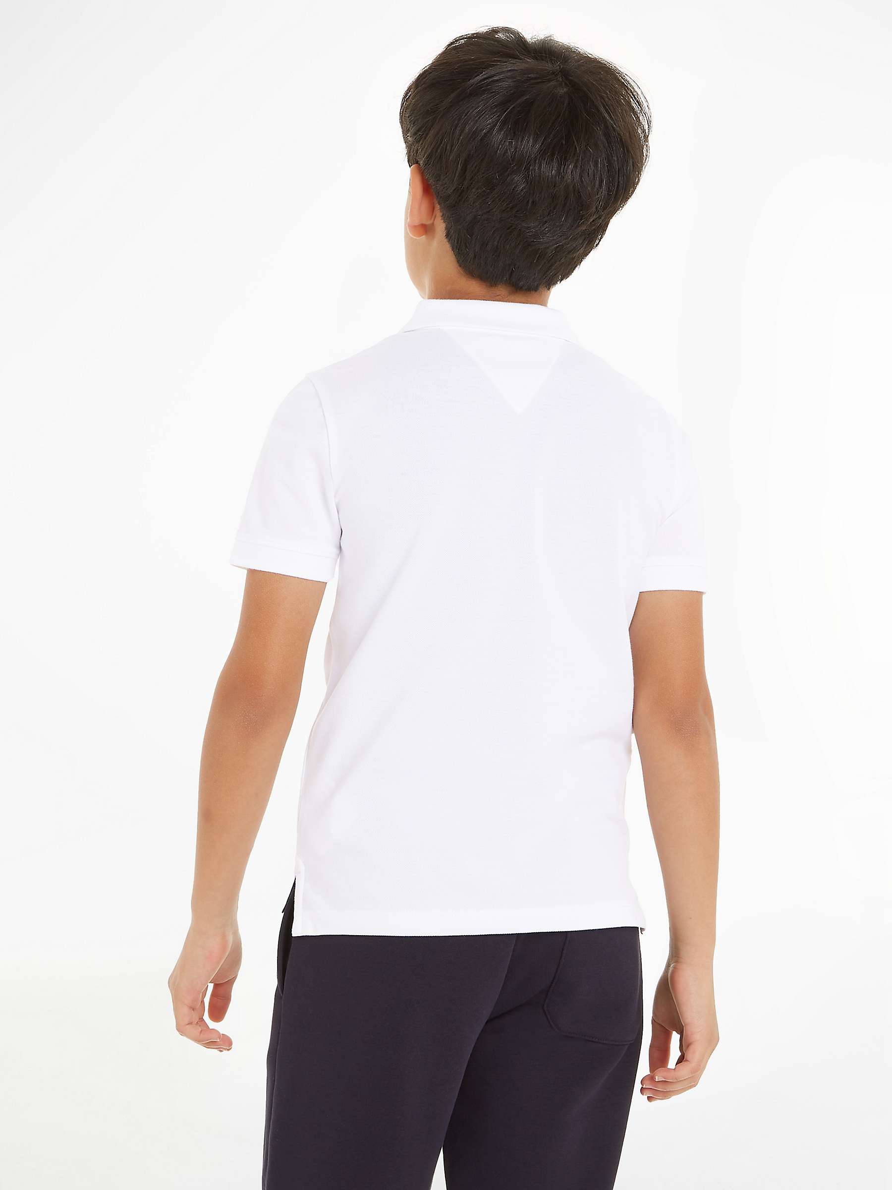 Buy Tommy Hilfiger Kids' Logo Polo Shirt, White Online at johnlewis.com