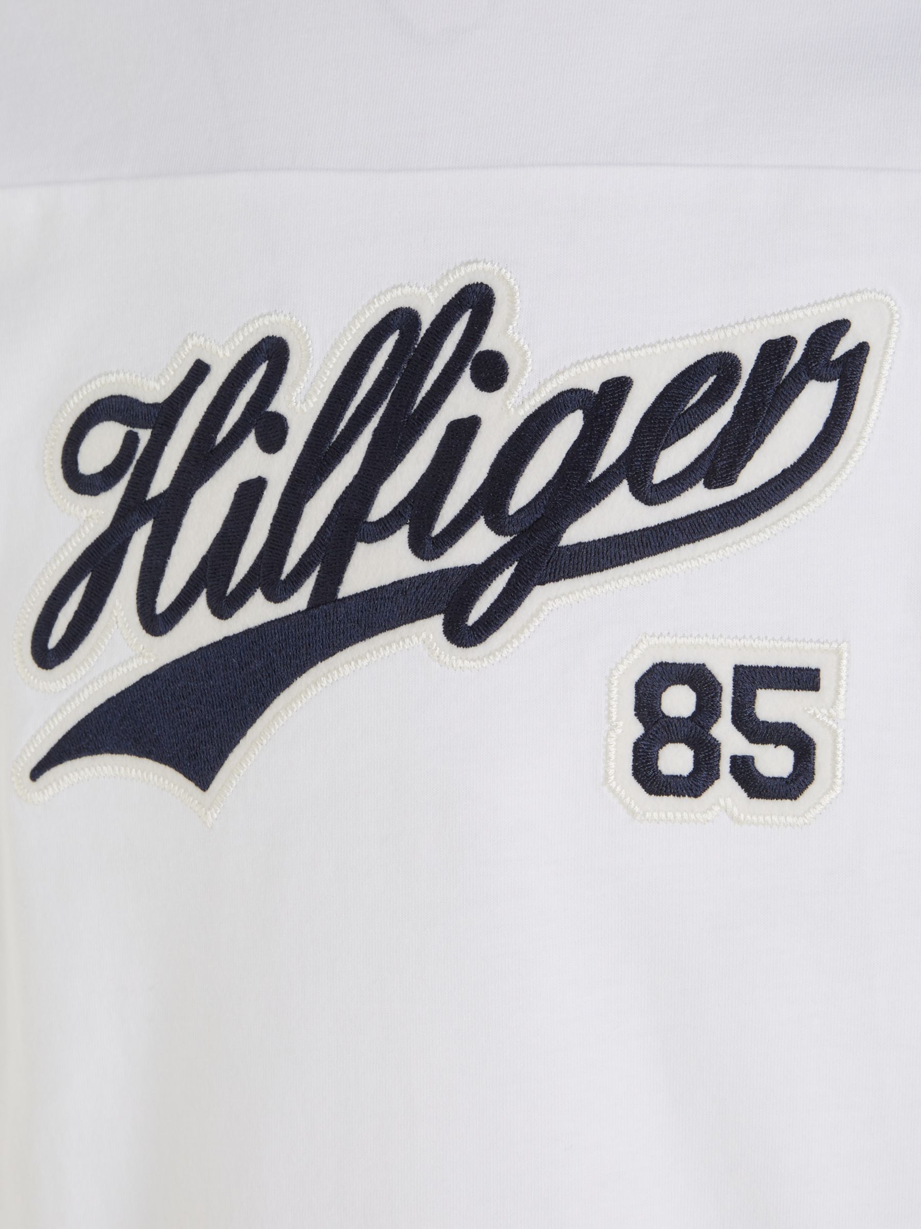 Buy Tommy Hilfiger Script Long Sleeve T-Shirt, White Online at johnlewis.com