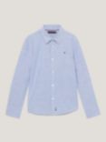 Tommy Hilfiger Kids' Flag Oxford Shirt, Ultra Blue Melange