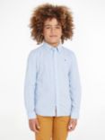 Tommy Hilfiger Kids' Flag Pinstripe Shirt, Copenhagen Blue