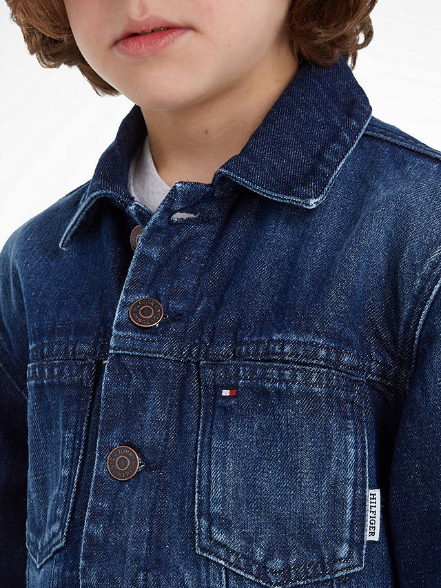 Tommy Hilfiger Kids' Oversized Denim Jacket, Rivendel Dark