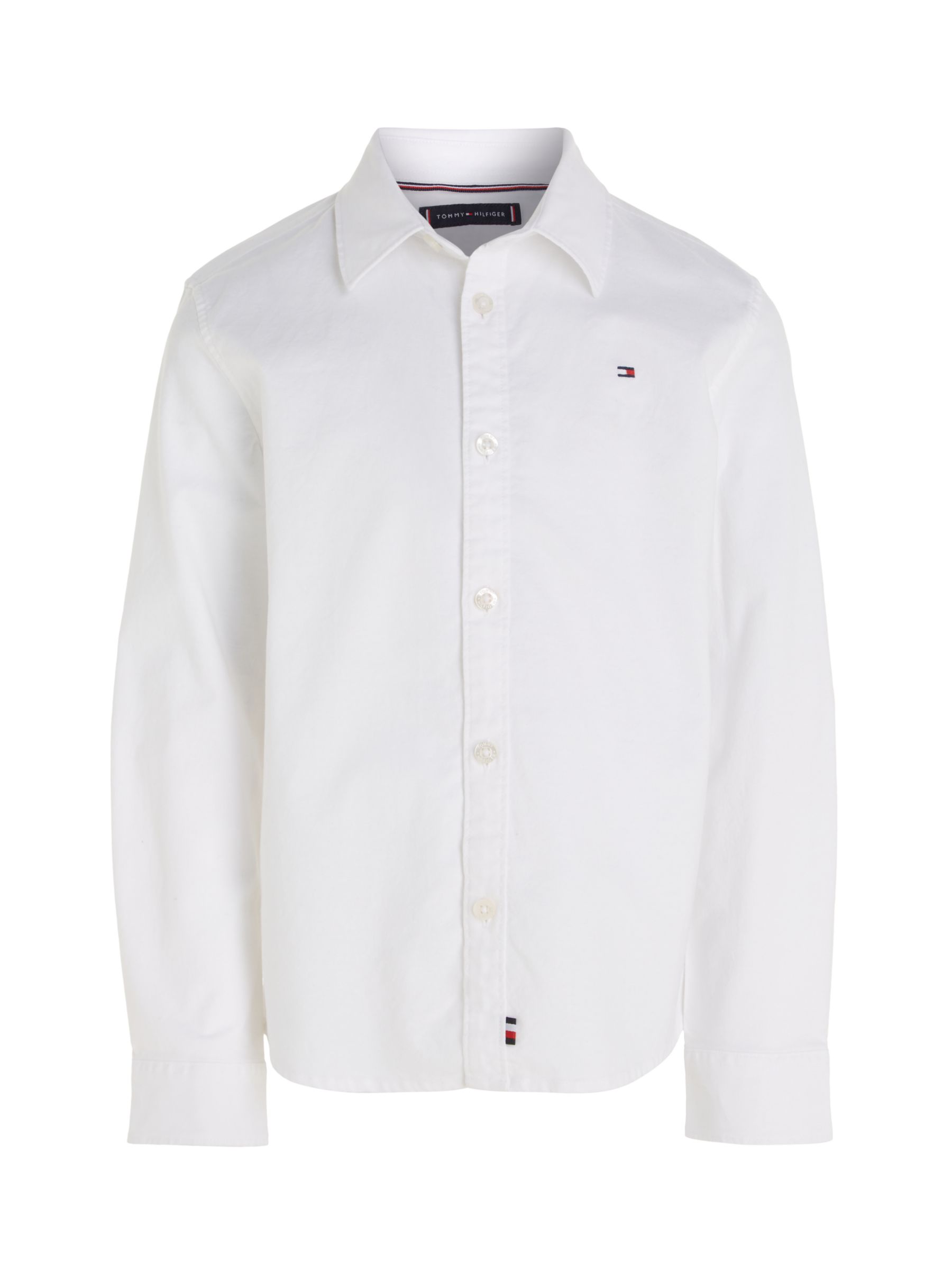 Tommy Hilfiger Kids' Flag Oxford Shirt, White, 10 years