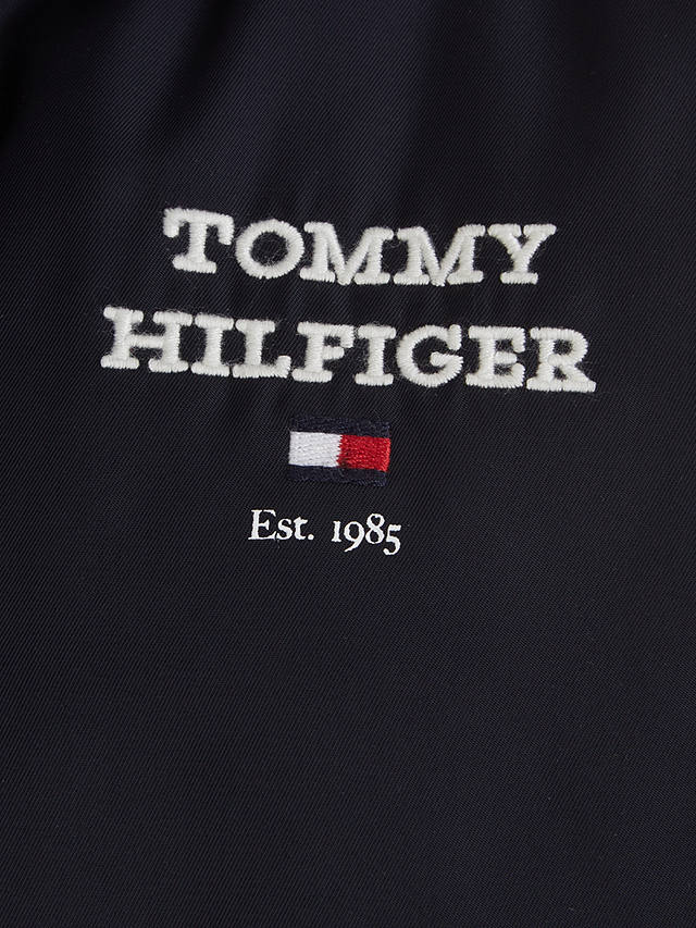 Tommy Hilfiger Kids' Logo Hooded Bomber Jacket, Desert Sky