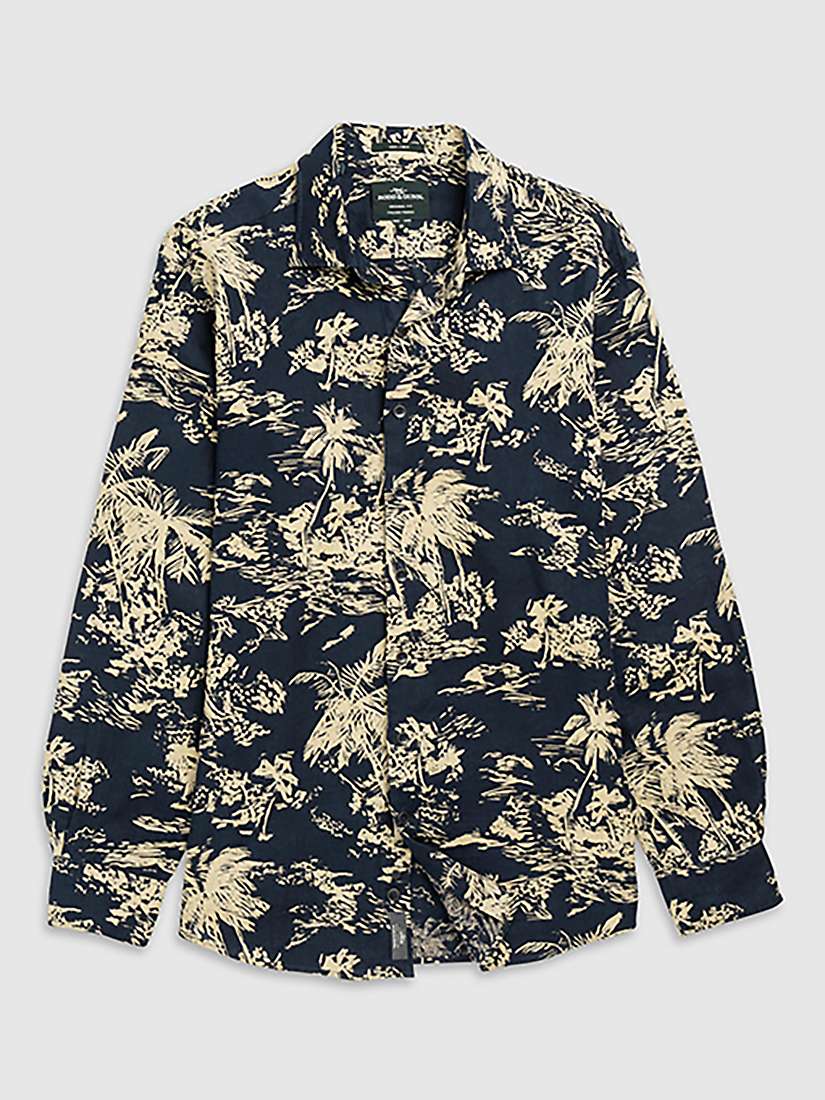 Buy Rodd & Gunn Livingstone Linen Regular Fit Long Sleeve Shirt, Midnight Sand Online at johnlewis.com
