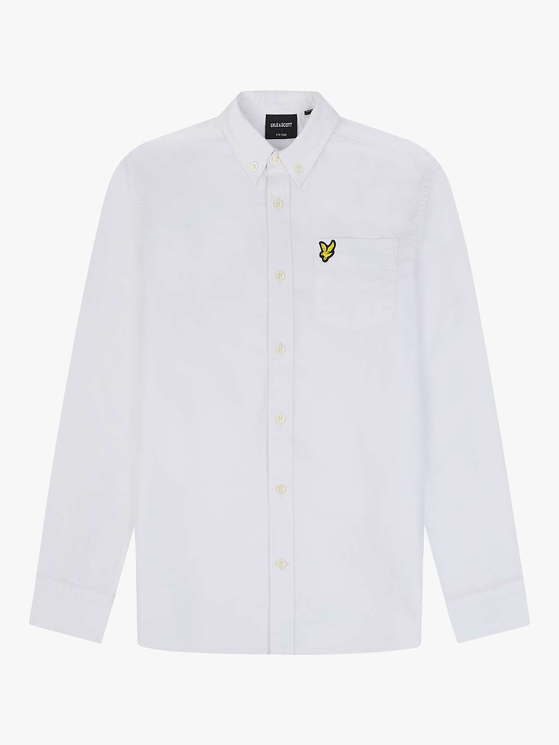Buy Lyle & Scott Kids' Cotton Oxford Shirt, White Online at johnlewis.com