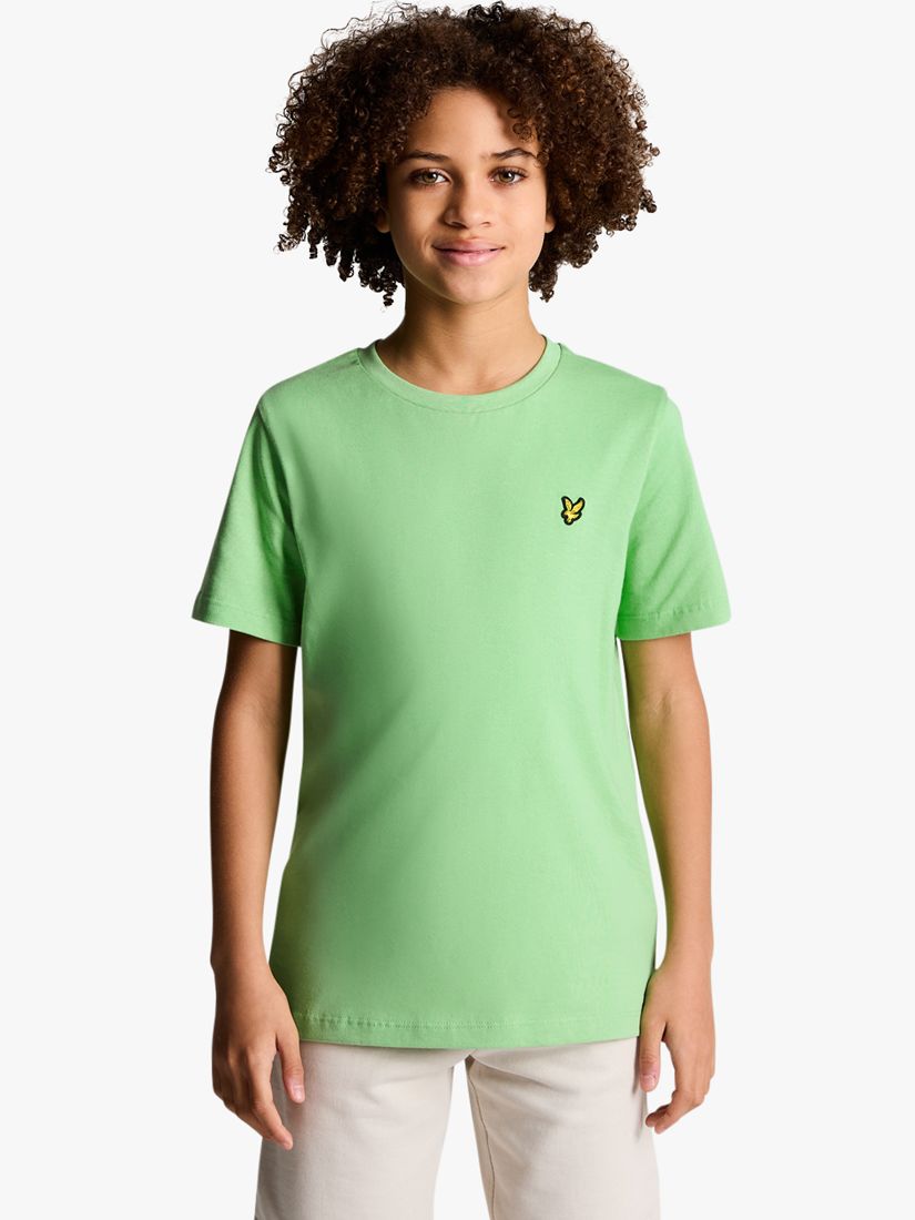 Lyle & Scott Kids' Plain T-Shirt, Lawn Green, 3-4 years