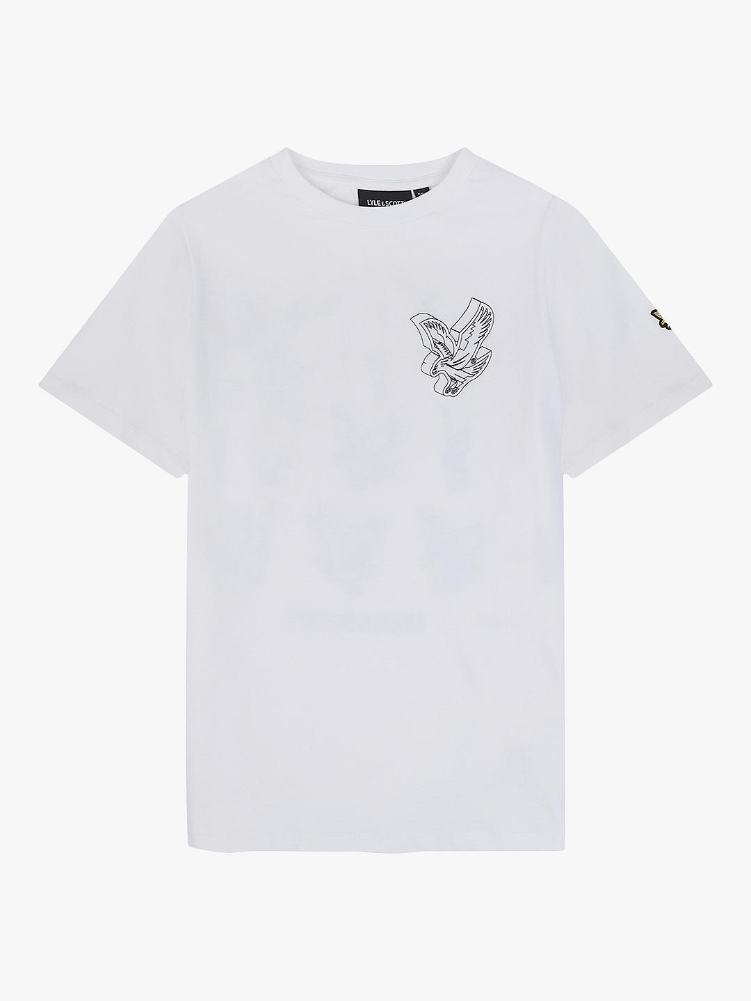 Lyle & Scott Kids' 3D Eagle Graphic T-Shirt, White