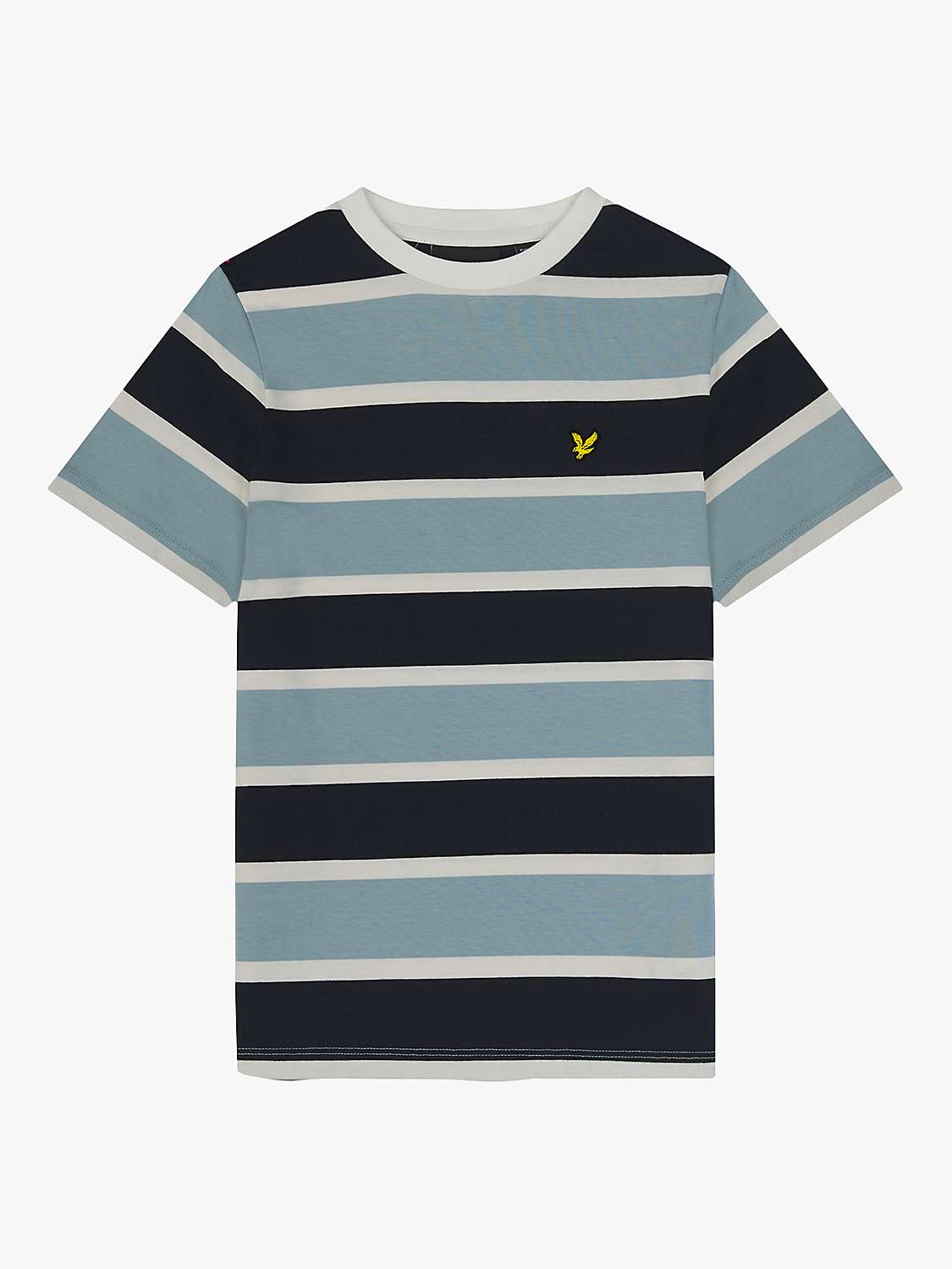 Buy Lyle & Scott Kids' Stripe T-Shirt, Slate Blue/Multi Online at johnlewis.com