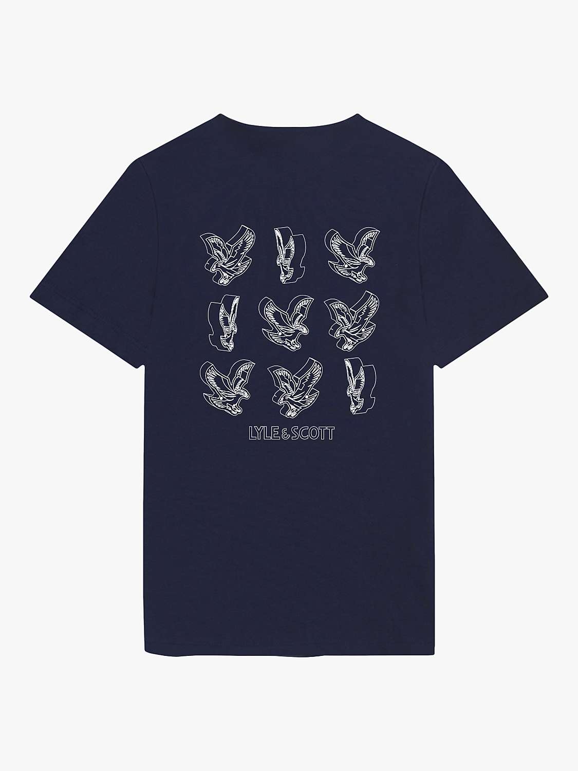 Buy Lyle & Scott Kids' 3D Eagle Graphic T-Shirt, Navy Online at johnlewis.com