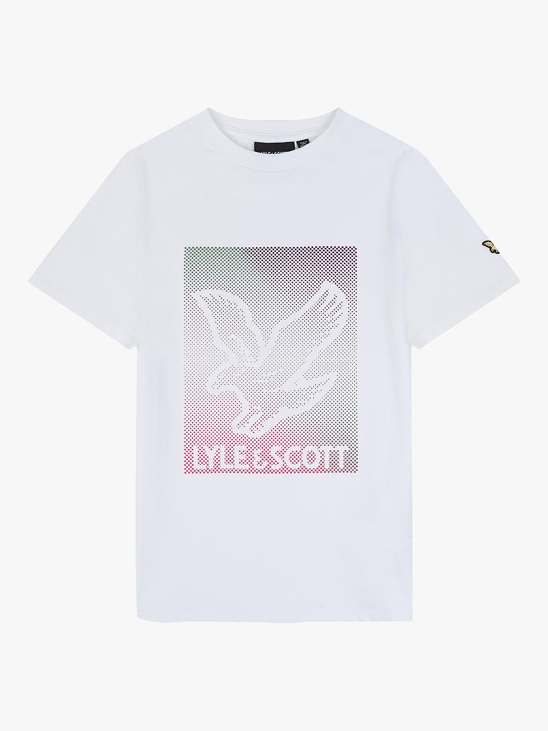 Lyle & Scott Kids' Dotted Eagle Graphic T-Shirt, White/Multi