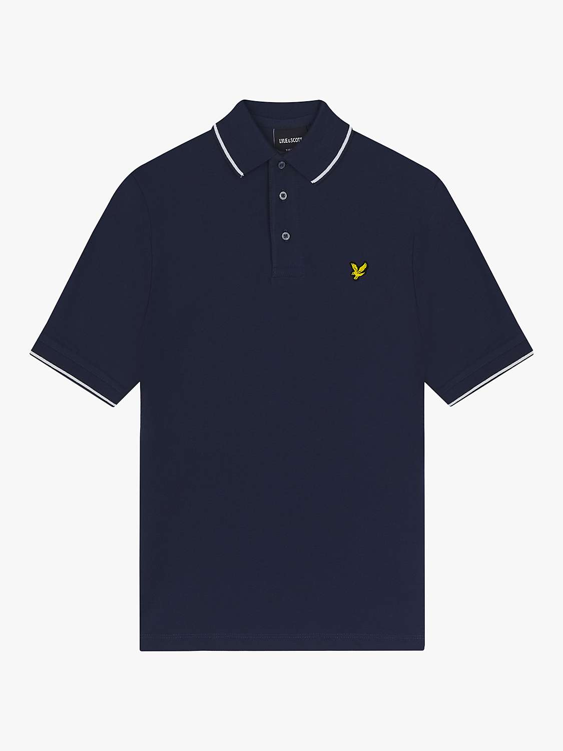 Buy Lyle & Scott Kids' Tipped Polo Shirt, Navy/White Online at johnlewis.com