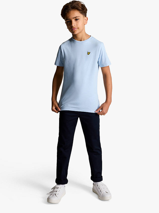 Lyle & Scott Kids' Plain T-Shirt, Light Blue