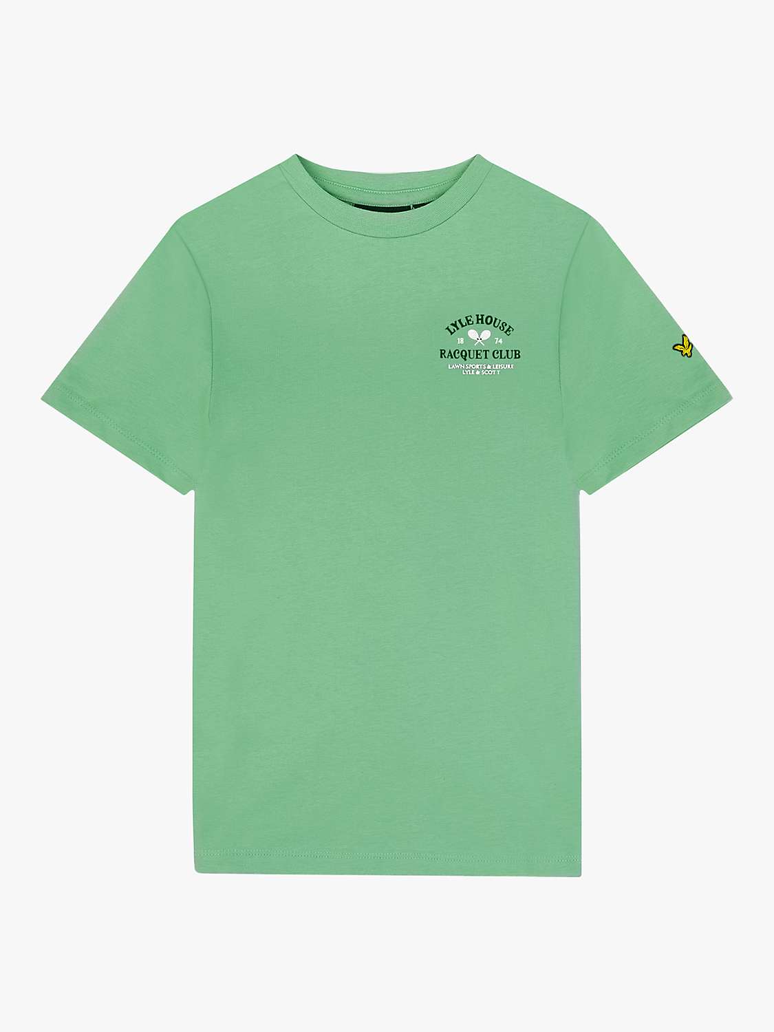 Buy Lyle & Scott Kids' Racquet Club Graphic T-Shirt, Lawn Green Online at johnlewis.com