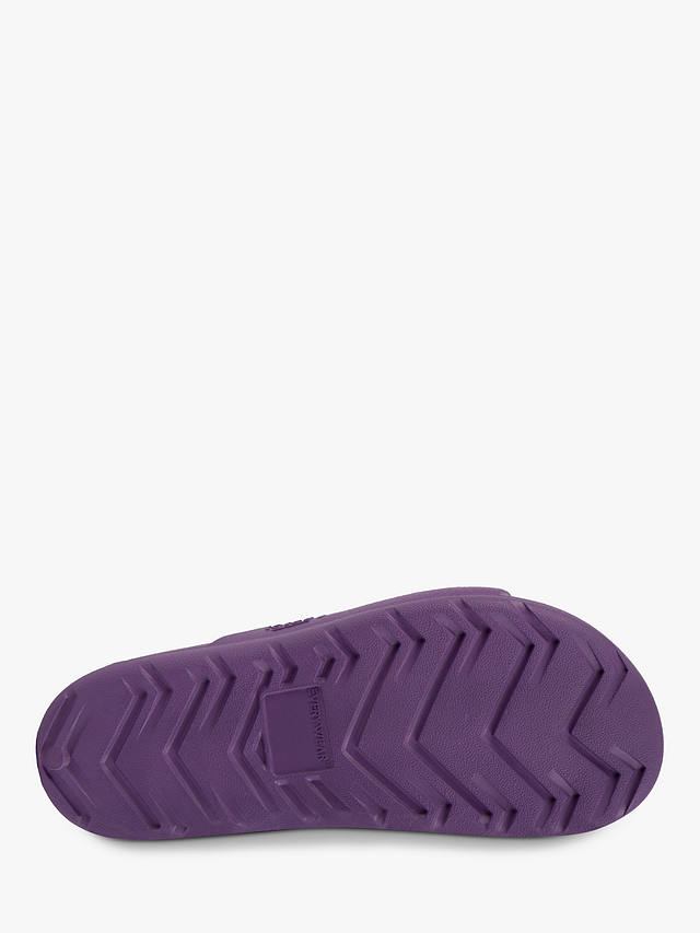 totes Kids' SolBounce Moulded Buckle Sliders, Purple