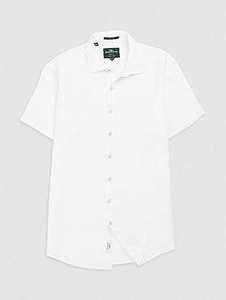Rodd & Gunn Palm Beach Linen Slim Fit Short Sleeve Shirt, Snow