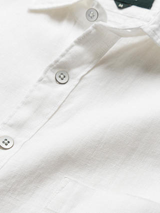 Rodd & Gunn Palm Beach Linen Slim Fit Short Sleeve Shirt, Snow