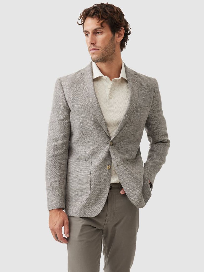 Rodd & Gunn Cascades Slim Fit Wool & Linen Blend Blazer, Mink at John ...