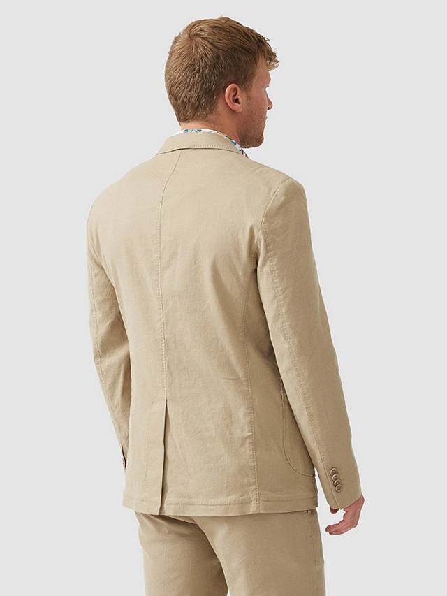 Rodd & Gunn Golden Court Linen Cotton Slim Fit Blazer Jacket, Khaki